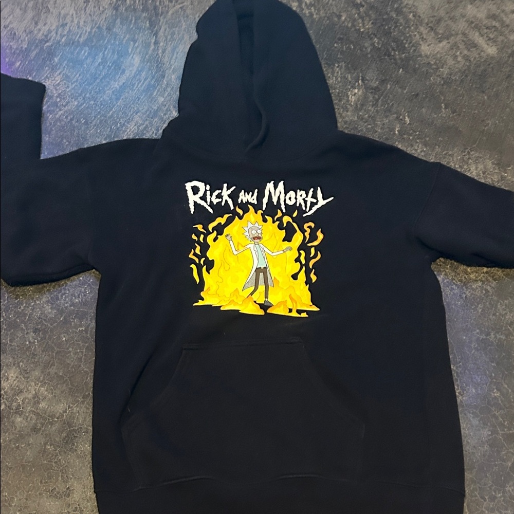 SHEIN Black Rick and Morty Hoodie